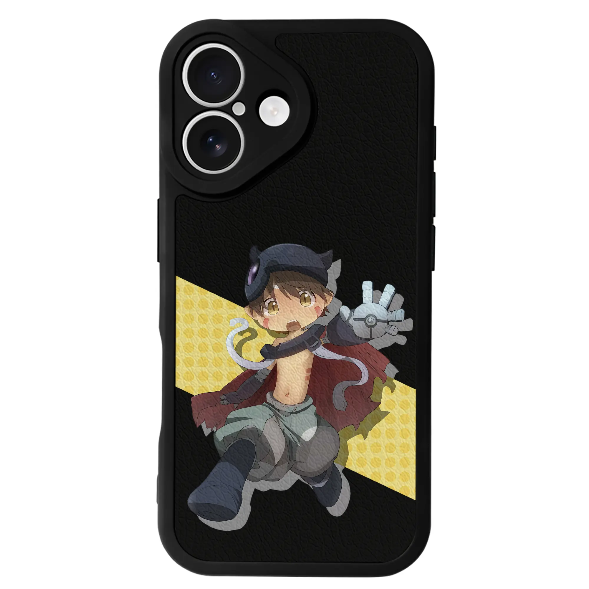 メイドインアビス グッズ,レグ - IPhone 16シリーズ対応 ・ シリコンスマホケース ・ レザー調 ・ 高精度フィット ・ 耐衝撃 ・ ワイヤレス充電対応 ・ 精密カット